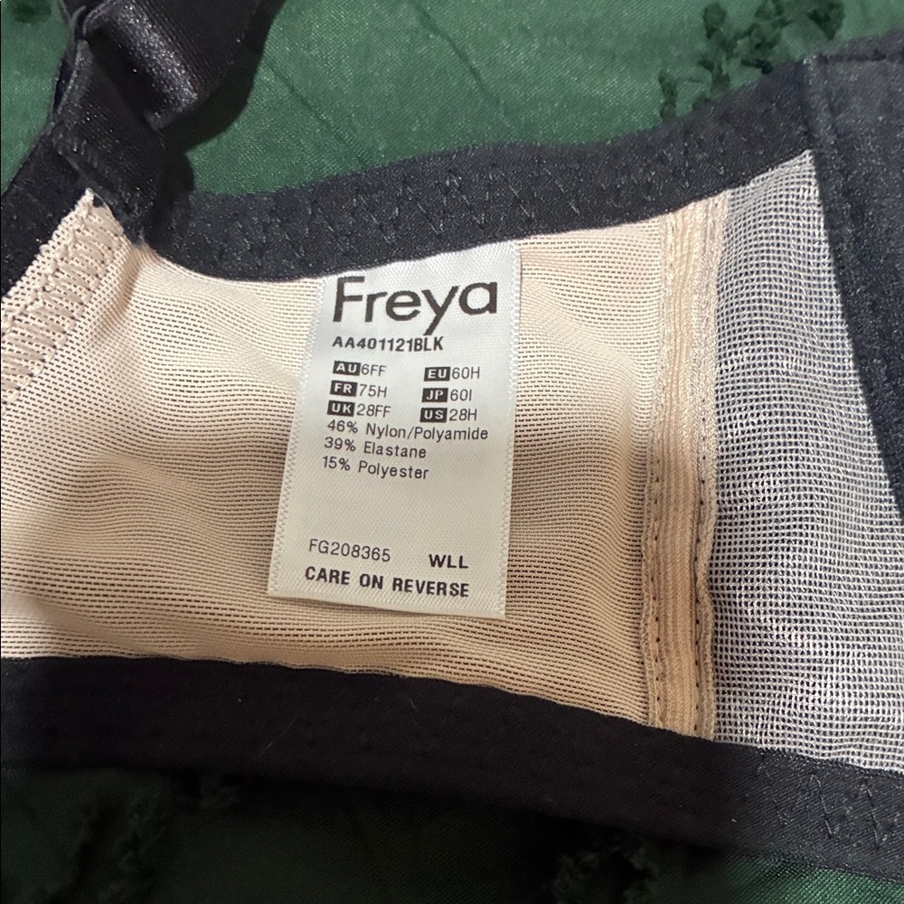 Freya Black Sheer Underwire Bra - Picture 6 of 7
